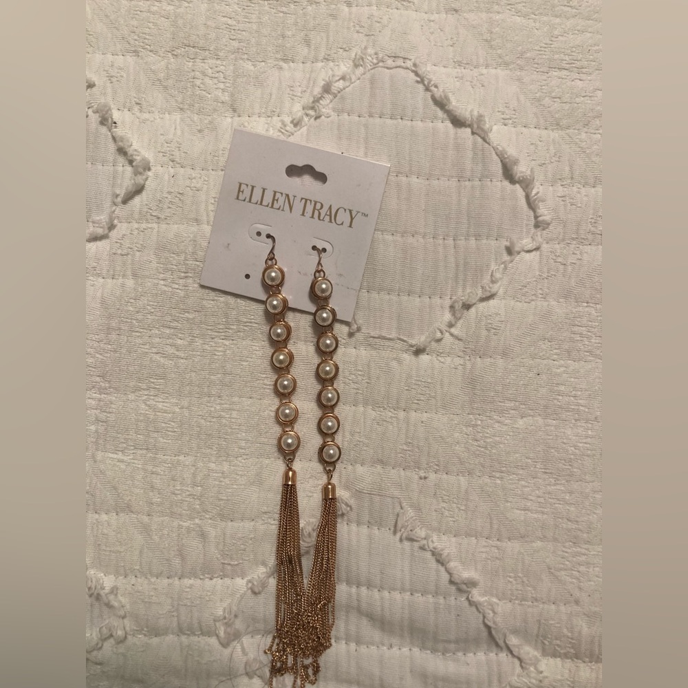 long pearl earrings